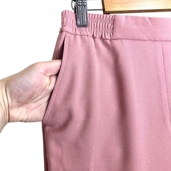 Anthropologie The Essential Pull-On Trouser Ankle Pant Rose Pink Size Small - Picture 5 of 6